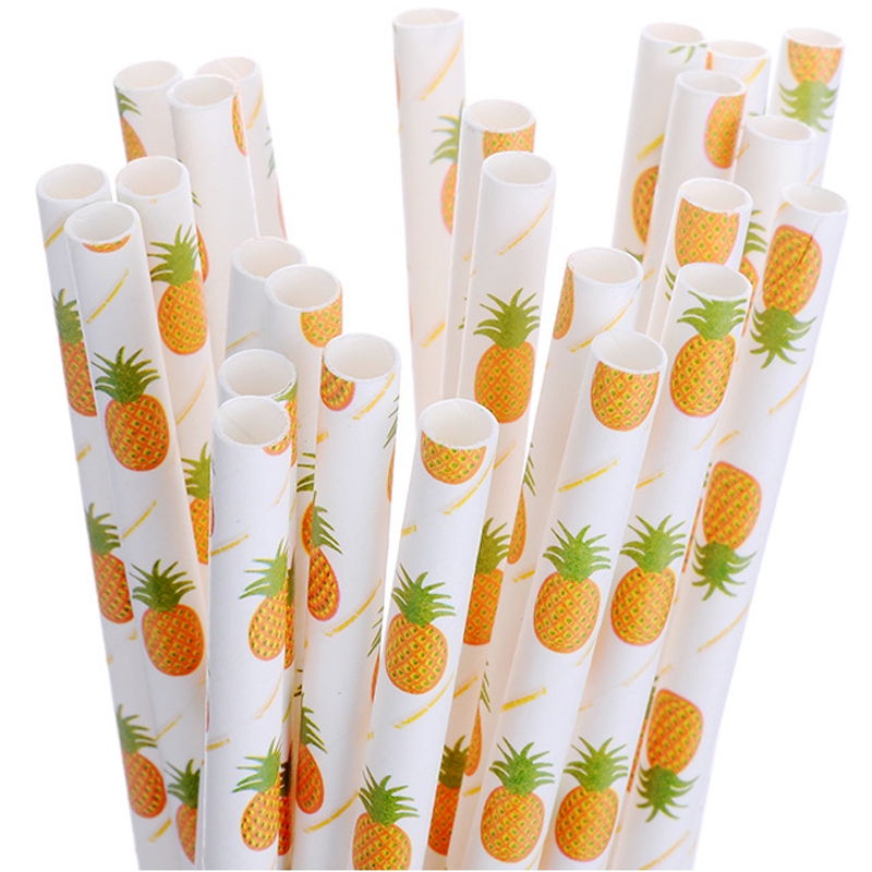Fruit ananas papieren rietje